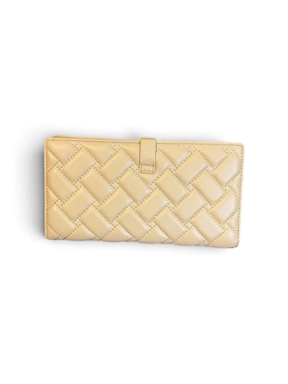 Kurt Geiger London Quilted Beige Leather Soft Wallet NWOT